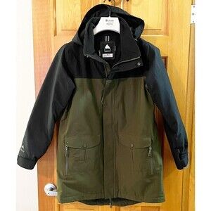 Burton Womens Gore-Tex Eyris Jacket Size S True Black / Forest Night Hooded Ski